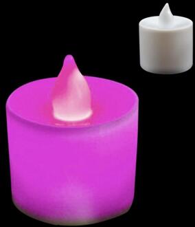 Huis LED Kaarsen Lamp LED plastic kaars vorm licht fliker vlamloze voor bruiloft/feest roze licht