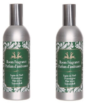 Huis parfum - 6x stuks - dennengeur - spray - 100 ml - huisgeur - dennenboom geuren