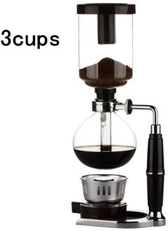 Huis Stijl Sifon Koffiezetapparaat Thee Sifon Pot Vacuüm Koffiezetapparaat Glas Type Koffiezetapparaat Filter 3cup 5Cups 3 Cups