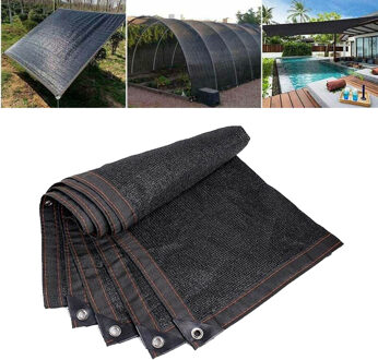 Huis Tuin Anti-Uv Schaduwdoek Netto Zwarte Mesh Tarp Voor Kippenhok Kas 3x3m