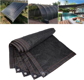 Huis Tuin Anti-Uv Schaduwdoek Netto Zwarte Mesh Tarp Voor Kippenhok Kas 3x6m