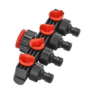 Huis Tuin Tuinslang Splitter Plastic Druppelirrigatie Water Connector Agrarische 4 Manier Tap Connectors