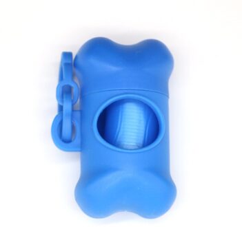 Huisdier Afvalzak Dispenser Voor Hond Afval Tas Houder Plastic Vuilniszak Dispenser Carrier Case Hond Huisdier 10 Roll Afval kak Tassen blauw