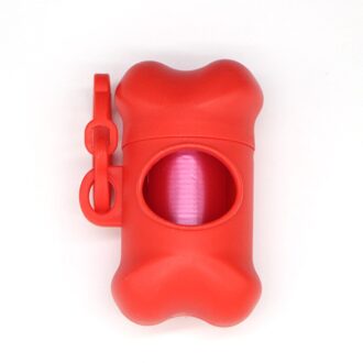 Huisdier Afvalzak Dispenser Voor Hond Afval Tas Houder Plastic Vuilniszak Dispenser Carrier Case Hond Huisdier 10 Roll Afval kak Tassen rood