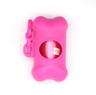 Huisdier Afvalzak Dispenser Voor Hond Afval Tas Houder Plastic Vuilniszak Dispenser Carrier Case Hond Huisdier 10 Roll Afval kak Tassen roos