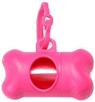 Huisdier Afvalzak Dispenser Voor Hond Afval Tas Houder Plastic Vuilniszak Dispenser Carrier Case Hond Huisdier 10 Roll Afval kak Tassen Roze