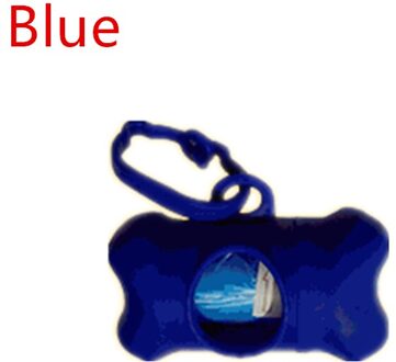 Huisdier Afvalzak Dispenser Voor Hond Afval Tas Houder Plastic Vuilniszak Dispenser Carrier Case Hond Huisdier Afval Kak Tassen blauw