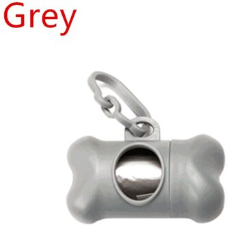 Huisdier Afvalzak Dispenser Voor Hond Afval Tas Houder Plastic Vuilniszak Dispenser Carrier Case Hond Huisdier Afval Kak Tassen grijs