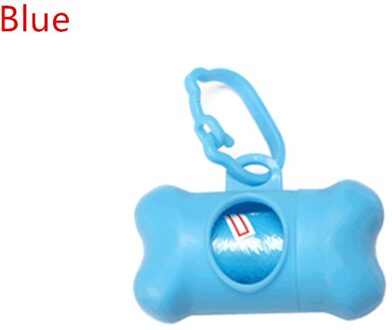 Huisdier Afvalzak Dispenser Voor Hond Afval Tas Houder Plastic Vuilniszak Dispenser Carrier Case Hond Huisdier Afval Kak Tassen licht blauw