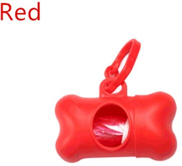 Huisdier Afvalzak Dispenser Voor Hond Afval Tas Houder Plastic Vuilniszak Dispenser Carrier Case Hond Huisdier Afval Kak Tassen rood