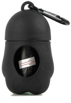Huisdier Afvalzak Dispenser Voor Hond Afval Tas Houder-Plastic Vuilniszak Dispenser Carrier Case Hond Huisdier Chihuahua Opslag doos zwart