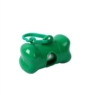 Huisdier Afvalzak Dispenser Voor Hond Afval Tas Houder Plastic Vuilniszak Dispenser Carrier Case Hond Pet Met 1 Roll afval Kak Tassen groen