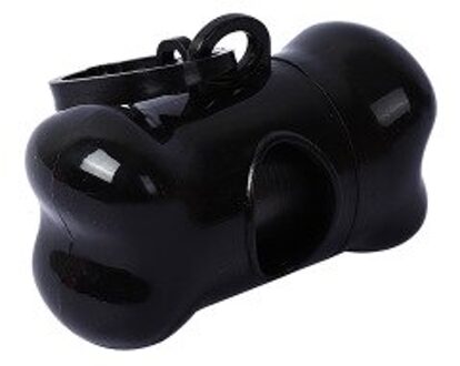 Huisdier Afvalzak Dispenser Voor Hond Afval Tas Houder Plastic Vuilniszak Dispenser Carrier Case Hond Pet Met 1 Roll afval Kak Tassen zwart