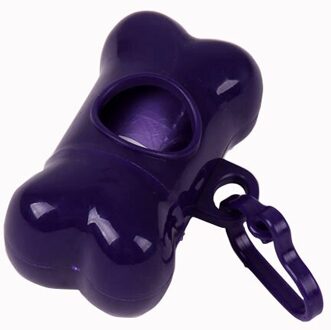 Huisdier Afvalzak Dispenser Voor Hond Afval Tas Houder-Plastic Vuilniszak Dispenser Carrier Case paars