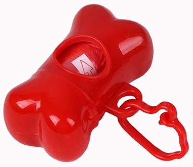 Huisdier Afvalzak Dispenser Voor Hond Afval Tas Houder-Plastic Vuilniszak Dispenser Carrier Case rood
