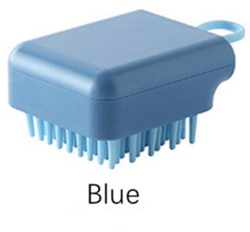 Huisdier Bad Borstel Rubber Kam Haar Hampoo Massage Bad Borstel Huisdier Haar Remover Zachte Comfortabele Pet Grooming Voor Kat En honden Blauw