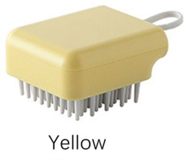 Huisdier Bad Borstel Rubber Kam Haar Hampoo Massage Bad Borstel Huisdier Haar Remover Zachte Comfortabele Pet Grooming Voor Kat En honden geel