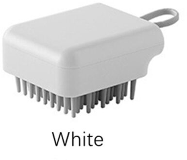 Huisdier Bad Borstel Rubber Kam Haar Hampoo Massage Bad Borstel Huisdier Haar Remover Zachte Comfortabele Pet Grooming Voor Kat En honden wit