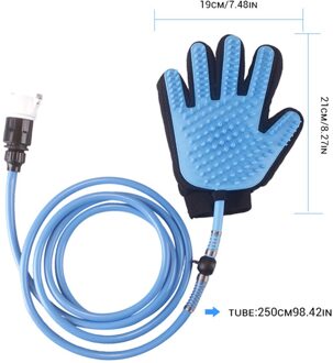 Huisdier Baden Tool Hond Douche Sproeier Scrubber Grooming Handschoen met 3 Kraan Adapters voor Hond Kat Paard Indoor Outdoor Gebruik