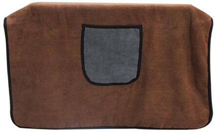 Huisdier Badhanddoek Met Double-Layer Fiber Pocket Huisdier Badjas Voor Pet diep koffie