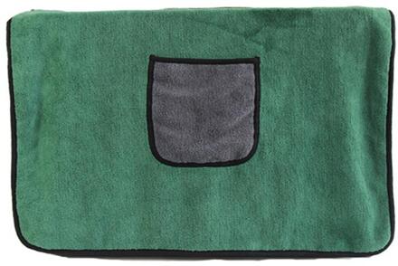 Huisdier Badhanddoek Met Double-Layer Fiber Pocket Huisdier Badjas Voor Pet groen