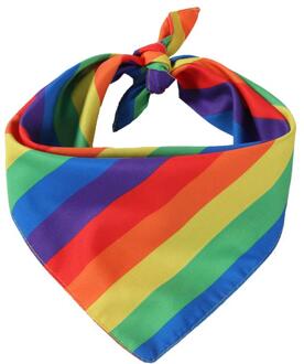 Huisdier Bandana Kraag Voor Honden Regenboog Hond Slabbetjes Sjaal Kraag Huisdieren Levert Handdoek Hond Kat Hals Decor Pet Dress Up verjaardagsfeestje