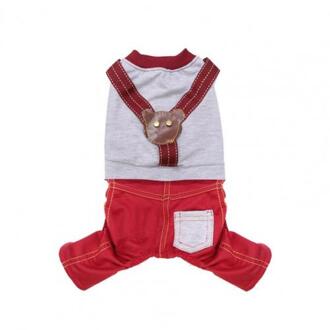 Huisdier Bodysuit Ronde Hals Vier-Legged Katoen Comfortabele Puppy Jumpsuit Voor Dagelijks Leven