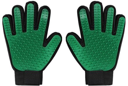 Huisdier Borstel Handschoen Hond Supplies pet Kat hond borstel Effectieve massage handschoenen haar schoonmaken kam A65 links en rechtsaf groen