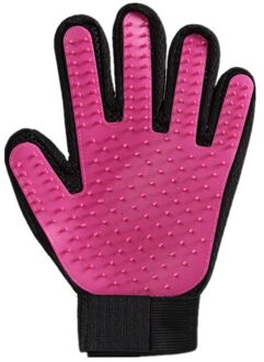 Huisdier Borstel Handschoen Hond Supplies pet Kat hond borstel Effectieve massage handschoenen haar schoonmaken kam A65 links hand- roze