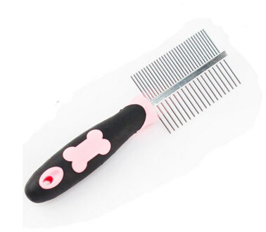 Huisdier Borstel Kam Dubbelzijdig Rvs Naald Huisdier Kam Hond Ontharing Grooming Supplies HTL roze