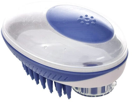 Huisdier Borstel Silicon Bad Schoonmaken Grooming SPA Borstel 2 In 1 Shampoo Doseren Hond Massage Baden Tool Pet Kat Douche attachment groen