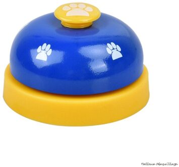 Huisdier Call Bell Hond Bal-Vorm Poten Gedrukt Maaltijd Voeden Educatief Speelgoed Puppy Interactieve Training Tools Diervoeders Herinnering blauw