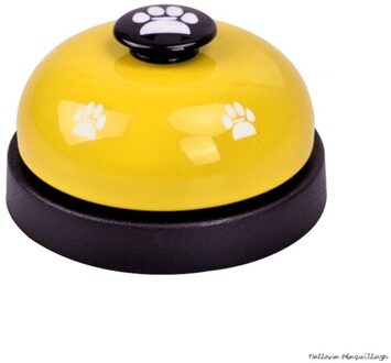 Huisdier Call Bell Hond Bal-Vorm Poten Gedrukt Maaltijd Voeden Educatief Speelgoed Puppy Interactieve Training Tools Diervoeders Herinnering geel