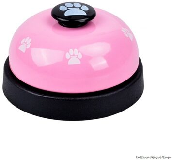 Huisdier Call Bell Hond Bal-Vorm Poten Gedrukt Maaltijd Voeden Educatief Speelgoed Puppy Interactieve Training Tools Diervoeders Herinnering roze