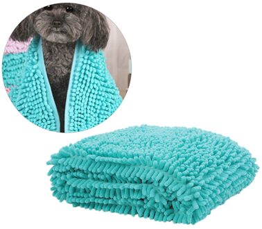 Huisdier Chenille Handdoek Hond Wateropname Handdoek Hond Chenille Douche Handdoek (Paars) afbeelding 1