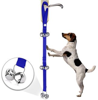 Huisdier Deurbellen Touw Training Speelgoed Hond Trein Deurbel Rinkelen Ropes Cord Alarm Deurbel Voor Honden Katten Verstelbare Dierbenodigdheden blauw
