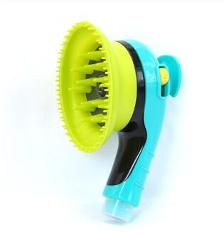 Huisdier Douche Sproeier Zachte Rubberen Massage Bad Douche Handheld Douchekop Huisdier Grooming Borstel Dierbenodigdheden Hond Bad Sproeier groen