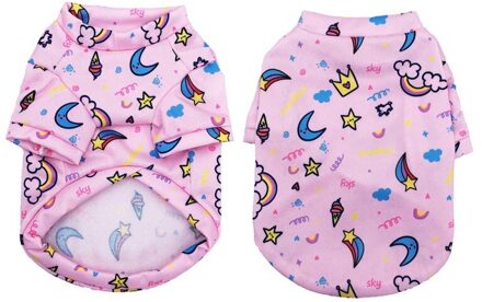 Huisdier Fleece Kleding Voor Herfst En Winter Klassieke Verdikking Jas Voor Kleine En Middelgrote Honden roze / XL