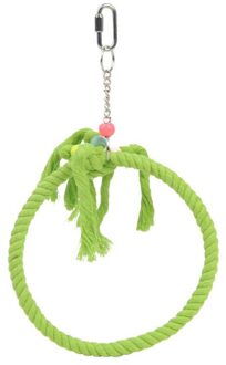 Huisdier Gekleurde Katoenen Touw Swing Stand Vogel Speelgoed Vogel Producten Vogel Gekleurde Katoenen Touw Swing Stand Papegaai Spelen Klim Ring speelgoed G / S