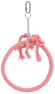 Huisdier Gekleurde Katoenen Touw Swing Stand Vogel Speelgoed Vogel Producten Vogel Gekleurde Katoenen Touw Swing Stand Papegaai Spelen Klim Ring speelgoed P / L