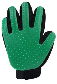 Huisdier Haar Handschoen Kam Siliconen Huisdier Kat Grooming Cleaning Handschoen Deshedding Hand Ontharing Borstel Bloedsomloop Bevorderen groen / rechtsaf hand