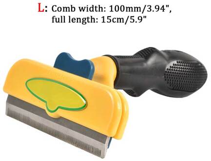 Huisdier Haaruitval Kam Kat Borstel Grooming Gereedschap Huisdier Afneembare Clipper Attachment Huisdier Trimmer Kammen Supply Furmins Voor Kat Hond geel