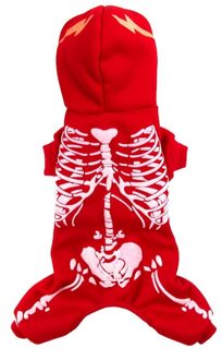 Huisdier Halloween Kleding Hond Feestjurk Up Doek Lichtgevende Skelet Hoodie Kostuums Grappige Dier Decoratie Kleding M / R