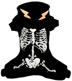 Huisdier Halloween Kleding Hond Feestjurk Up Doek Lichtgevende Skelet Hoodie Kostuums Grappige Dier Decoratie Kleding S / B