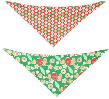 Huisdier Halsdoek 1Pcs Sjaal Waterdicht Afdrukken Bandana Slabbetjes Sjaal Kraag Huisdier Speeksel Handdoek Katoen Dubbele Gezicht Towe C / S