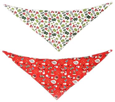 Huisdier Halsdoek 1Pcs Sjaal Waterdicht Afdrukken Bandana Slabbetjes Sjaal Kraag Huisdier Speeksel Handdoek Katoen Dubbele Gezicht Towe R / S