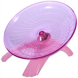 Huisdier Hamster Vliegende Schotel Oefening Eekhoorn Wiel Hamster Muis Running Disc Rat Speelgoed Kooi Kleine Dier Hamster Accessoires roze