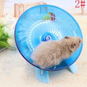 Huisdier Hamster Vliegende Schotel Oefening Wiel Hamster Muis Running Disc Speelgoed Kooi Accessoires blauw