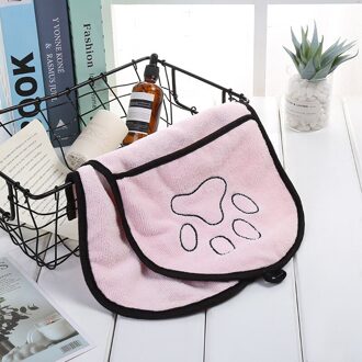 Huisdier Handdoek Sterk Absorberend Bad Hond Badjas Kat Bad Dierbenodigdheden Dubbele Tas Microfiber Handdoek Huisdier Cross Grens Roze