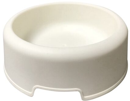 Huisdier Hars Ronde Kom Basic Voedsel Schotel En Water Feeder Voor Honden En Katten Te Schoon Comedero Perro Pet voeden Producten wit